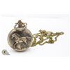 Image 1 : #623-BRAND NEW BRONZE TONE POCKET WATCH WITH