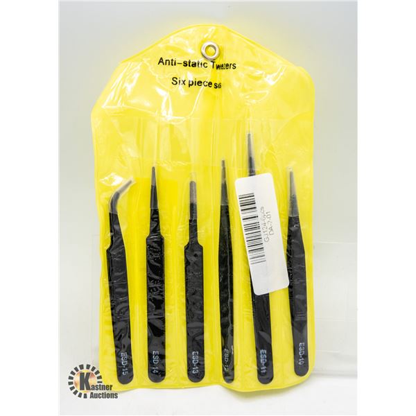 #622-PRECISION 6 PIECE ANTI-STATIC TWEEZERS