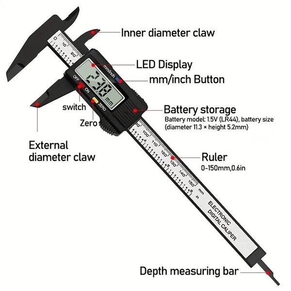 NEW ELECTRONIC DIGITAL VERNIER CALIPER MICROMETER