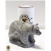 Image 1 : SOAP STONE CARVING A WOLF ORGINAL - BEAR