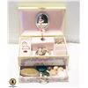 Image 1 : BALLERINA MUSIC JEWLERY BOX WITH CONTENTS