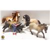 Image 1 : SCHLEICH COLLECTION  3 HORSES, 1 BULL, 1 CLOWN