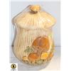 Image 1 : LARGE CERAMIC MUSHROOM CANNISTER 11 INCHES TALL