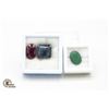 Image 1 : #186-SAPPHIRE& RED BUBY 35.45 CT ,EMERALD 6.5 CT