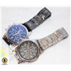 Image 1 : 2 PCS CLASSIC QUARTZ STAINLESS STEEL WATCH