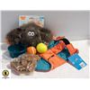Image 1 : BAG LOT OF ASSORTED SIZE SM DOG TOYS, TREATS AND