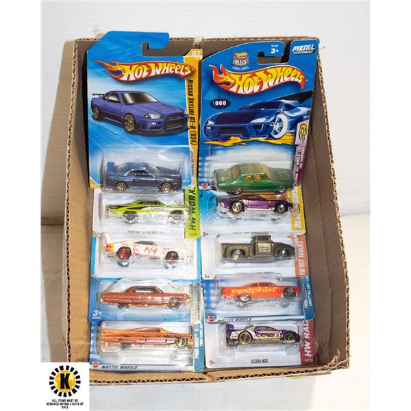 BOX WITH 10 NEW COLLECTIBLE HOTWHEEL