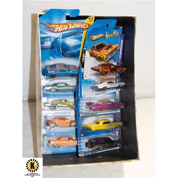 BOX WITH 10 NEW COLLECTIBLE HOTWHEEL