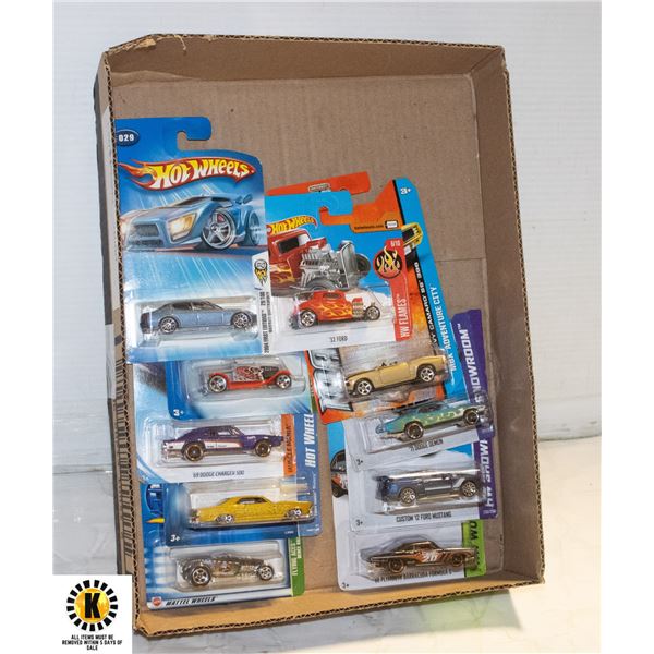 BOX WITH 10 NEW COLLECTIBLE HOTWHEEL