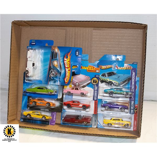 BOX WITH 10 NEW COLLECTIBLE HOTWHEEL