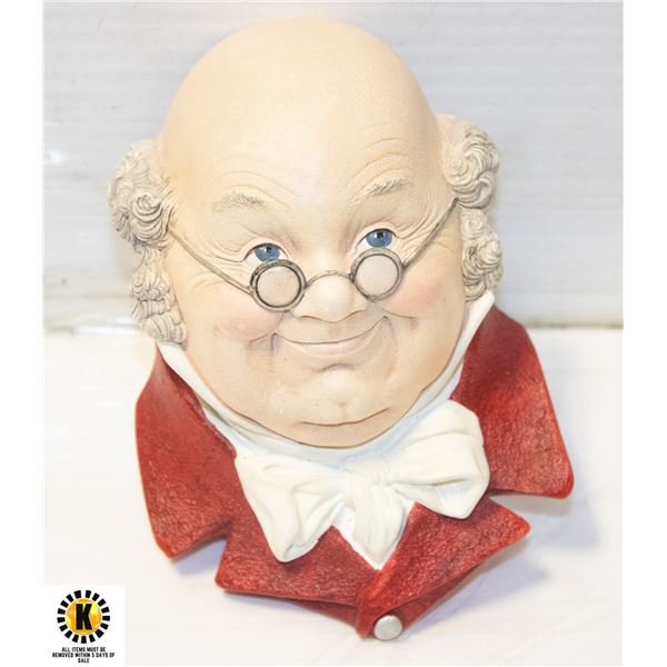 ENGLAND BOSSONS CHALKWARE HEAD MR. PICKWICK 1964