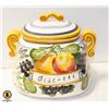 Image 1 : HANDPAINTED BISCOTTI OVAL JAR