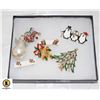 Image 1 : HANDBLOWN ANGEL ORNAMENT, 4 BROOCHES, 2 EARRINGS