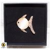 Image 1 : VTG. JELLY BELLY RHINESTONE FISH BROOCH