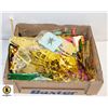 Image 1 : BOX OF FOIL BELLS, TREES, STARS, BANNERS & MORE