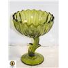 Image 1 : VINTAGE GREEN DEPRESSION GLASS LIL COMPOTE