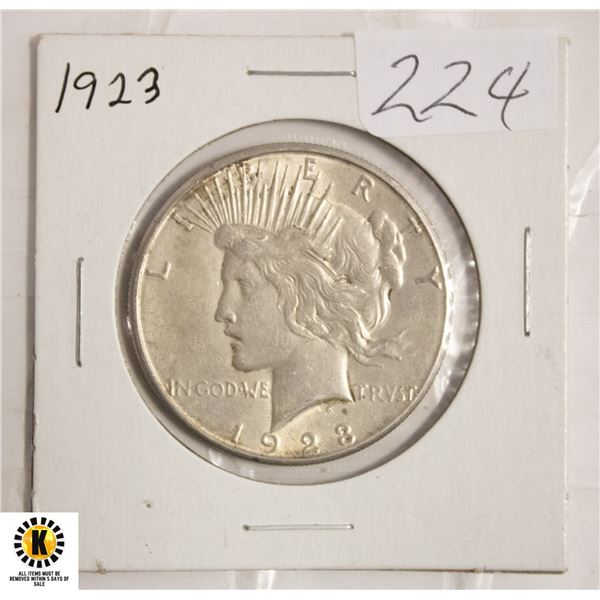 224)1923 SILVER PEACE DOLLAR