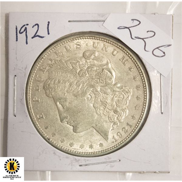 226)1921 SILVER MORGAN DOLLAR