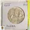 Image 1 : 1953 ONE DOLLAR SILVER CANADIAN COIN