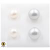 Image 1 : #203-NATURAL AKOYA PEARL STUD EARRINGS /2 PAIRS