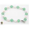 Image 1 : #312- FRESH WATER PEARL , AVENTURINE  BRACELET