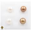 Image 1 : #211-NATURAL AKOYA PEARL STUD EARRINGS /2 PAIRS