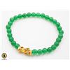 Image 1 : #292- GREEN EMERALD & DRAGON BEAD BRACELETE