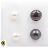 Image 1 : #219-NATURAL AKOYA PEARL STUD EARRINGS /2 PAIRS