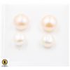 Image 1 : #224-NATURAL AKOYA PEARL STUD EARRINGS /2 PAIRS