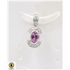 Image 1 : #271- HEATED PINK SAPPHIRE & CZ PENDANT