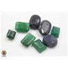 Image 1 : #53-GREEN EMERALD & SAPPHIRE  GEMSTONE 93.75 CT