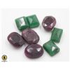 Image 1 : #61-GREEN EMERALD & RUBY GEMSTONE 97.70 CT