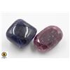Image 1 : #77-HEATED BLUE SAPPHIRE 34.05CT& RUBY 21.35 CT