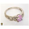 Image 1 : FANCY PINK OPAL SILVER RING SIZE 6-3/4