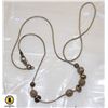 Image 1 : STERLING SILVER BEAD NECKLACE VINTAGE 8"