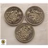 Image 1 : 1968 1969 1970 FIFTY CENT PIECES