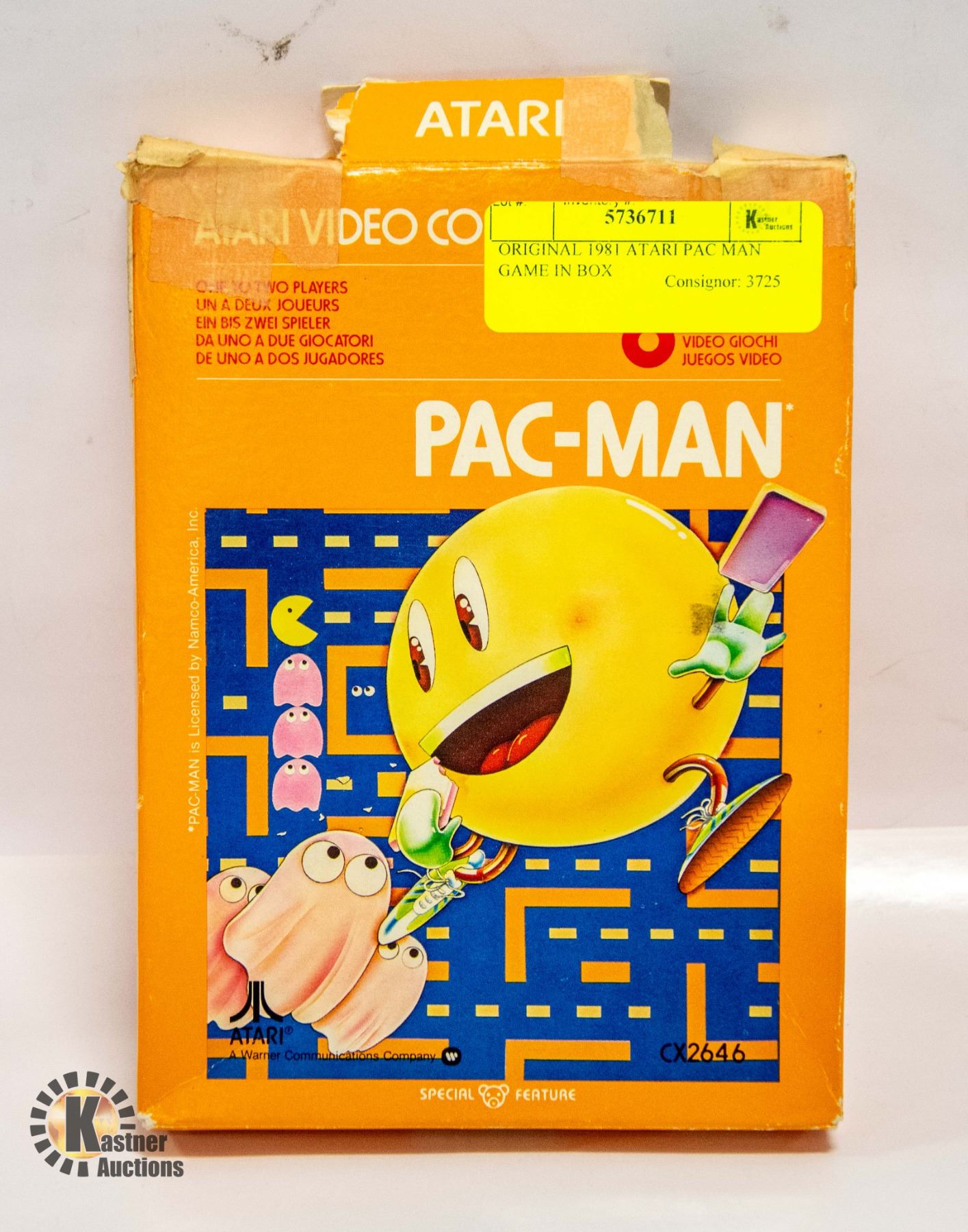 ORIGINAL 1981 ATARI PAC MAN GAME IN BOX