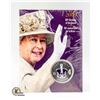 Image 1 : 2006 80TH BIRTHDAY QUEEN COLORED CROWN LG QUARTER
