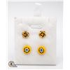 Image 1 : 2 PAIRS OF ESTATE EARRINGS IN GIFT BOX GOLD FILLED