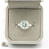 Image 1 : MOISSANITE APPROX 5.50CTS SILVER PLATED SET RING