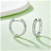 Image 2 : SINGLE HALF ROW EARRINGS S925 SILVER MOISSANITE