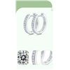 Image 3 : SINGLE HALF ROW EARRINGS S925 SILVER MOISSANITE