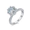 Image 6 : 2 CT GRA CERTIFIED MOISSANITE 925 SILVER SZ 7