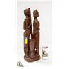 Image 1 : HANDCARVED AFRICAN TRIBAL ART STATUE, 20 IN TALL