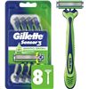 Image 1 : 8 NEW GILLETTE SENSOR 3 DISPOSABLE RAZORS