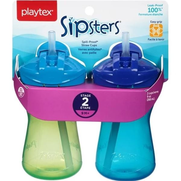 NEW PLAYTEX SIPSTERS STAGE 2 SPILL PROOF STRAW