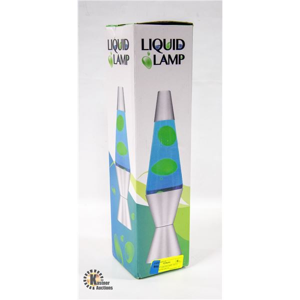 NEW 14.5" LIQUID LAMP - BLUE LIQUID WITH GREEN