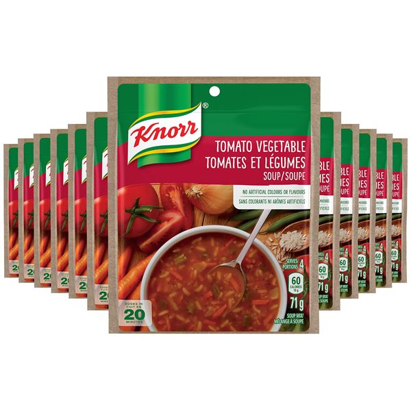 CASE WITH 12 PACKS OF KNORR TOMOTO VEGATABLE SOUP