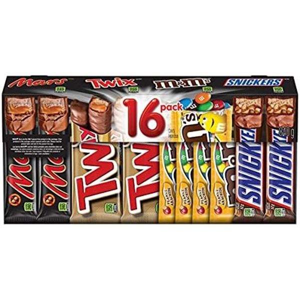 PACK OF 16 ASSORTED CHOCOLATE BARS