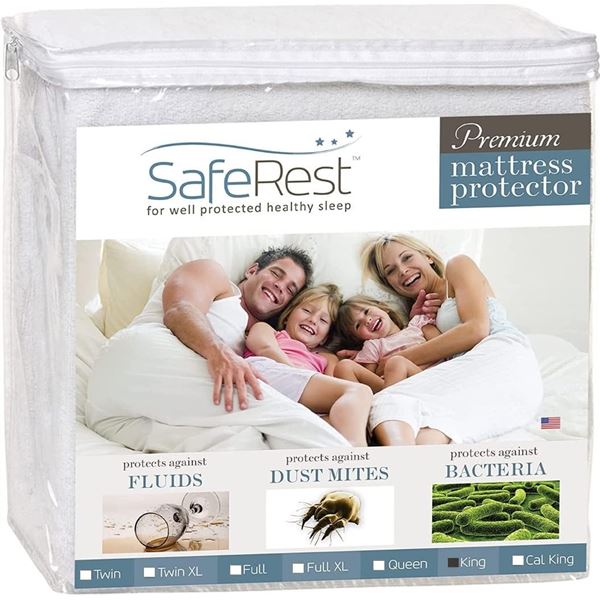 NEW SAFEREST PREMIUM KING SIZE MATTRESS PROTECTOR